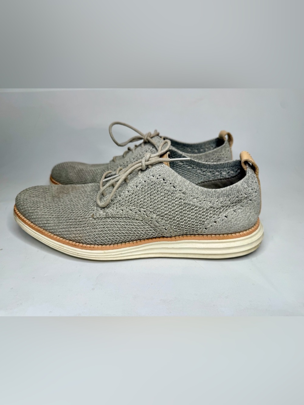 Cole Haan Original Grand Men’s 9.5 M Shoes Gray Stitchlite Oxford Comfort Hybrid